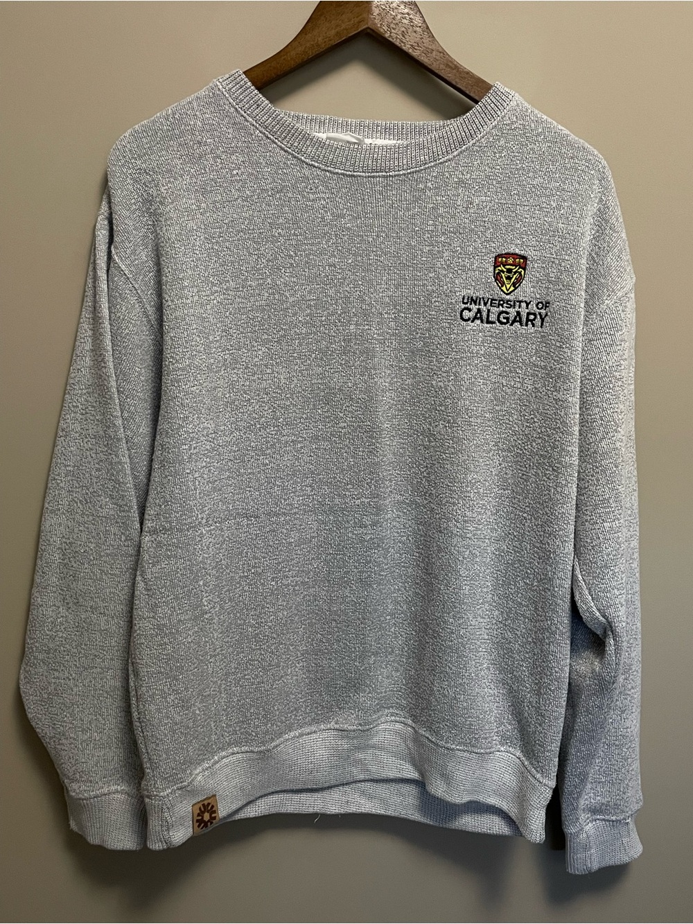 University of Calgary UofC Grey Crewneck Sweatshirt Men Women Medium